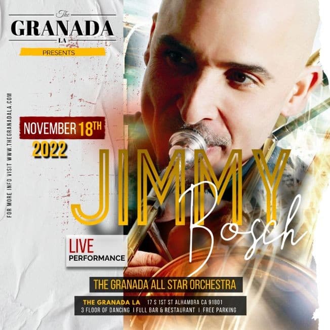Event - JIMMY BOSCH - LIVE SALSA CONCERT - Alhambra, California - November 18, 2022 | concert tickets