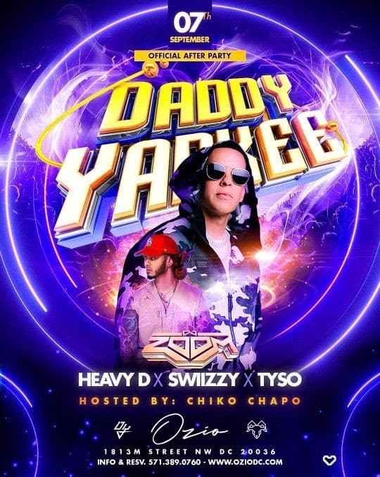 Event - Daddy Yankee Official After Party - Washington, District Of Columbia - September 7, 2022 | concert tickets