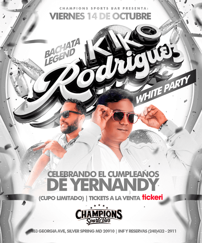 Event - KIKO RODRIGUEZ EN MARYLAND - Silver Spring, Maryland - October 14, 2022 | concert tickets