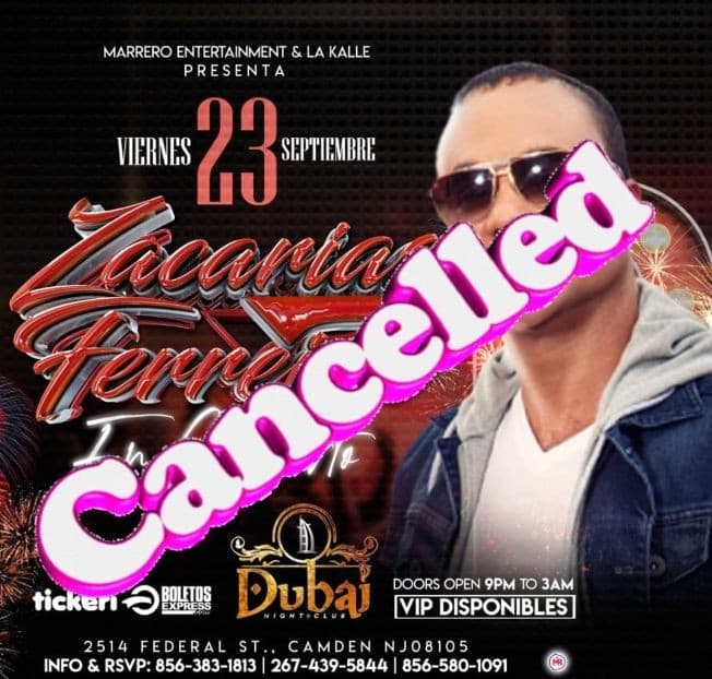 Event - ZACARIAS FERREIRA EN CONCIERTO ! CAMDEN NEW JERSEY ***CANCELLED - Camden, New Jersey - September 23, 2022 | concert tickets
