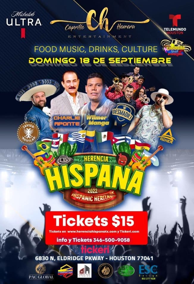 Event - HERENCIA HISPANA HOUSTON TEXAS - Houston, Texas - September 18, 2022 | concert tickets