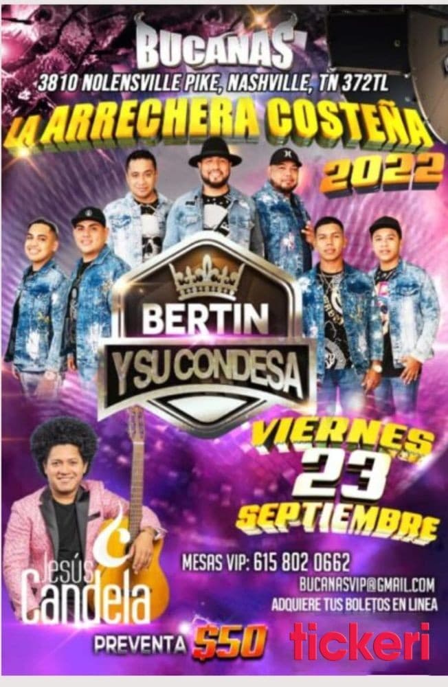 Event - BERTIN Y SU CONDESA EN CONCIERTO ! NASHVILLE TENNESSEE - Nashville, Tennessee - September 23, 2022 | concert tickets