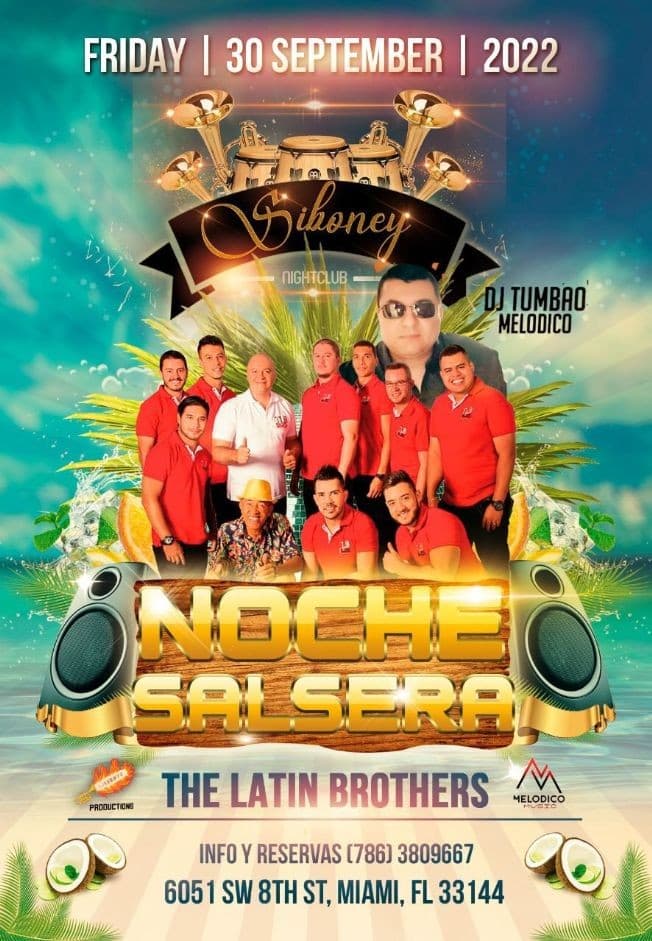Event - NOCHE SALSERA EN VIVO ! WEST MIAMI FLORIDA - West Miami, Florida - September 30, 2022 | concert tickets