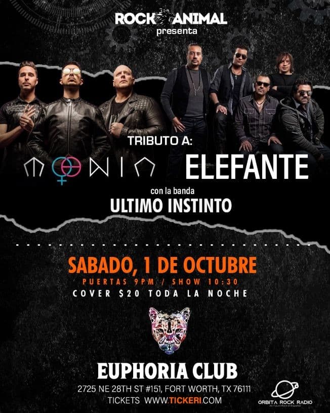 Event - Tributo a Moenia y Elefante - Dallas/Forth Worth - Fort Worth, Texas - October 1, 2022 | concert tickets