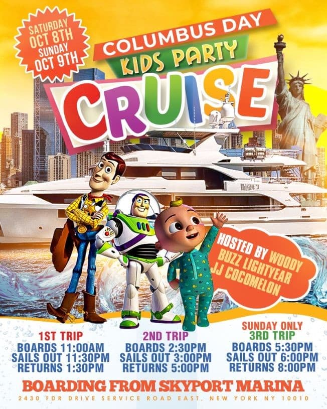 Event - Columbus Day Weekend Kids Cruise (11:00am-1:30pm) - New York, New York - October 8, 2022 | concert tickets