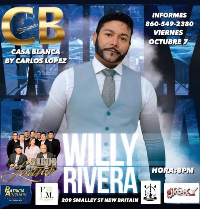 Event - WILLY RIVERA EN CONCIERTO ! NEW BRITAIN CONNECTICUT - New Britain, Connecticut - October 7, 2022 | concert tickets