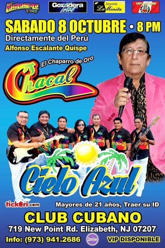 Event - CHACAL en NEW JERSEY - Elizabeth, New Jersey - October 8, 2022 | concert tickets