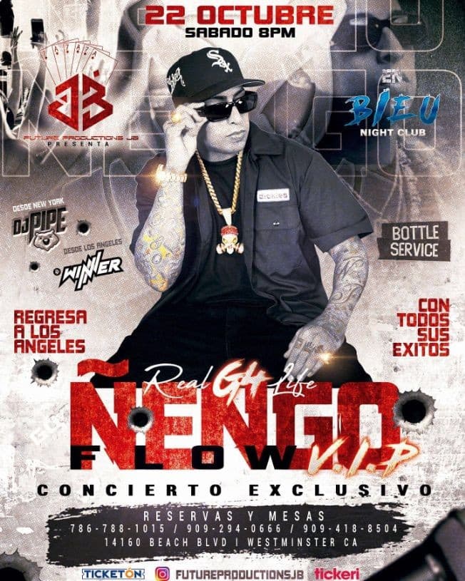 Event - ÑENGO FLOW EN CONCIERTO EXCLUSIVO!  WESTMINSTER CALIFORNIA - Westminster, California - October 22, 2022 | concert tickets
