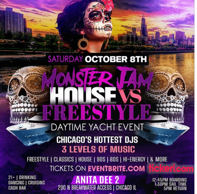 Event - MONSTER HOUSE  VS FREESTYLE LUXURY YACHT CRUISE # DAY TIME CHICAGO ILLINOIS - Chicago, Illinois - October 8, 2022 | concert tickets