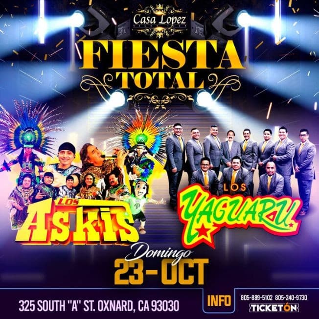 Event - LOS YAGUARU , LOS ASKIS EN VIVO ! OXNARD CALIFORNIA - Oxnard, California - October 23, 2022 | concert tickets