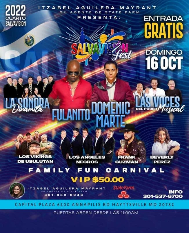Event - SALVAVISION FEST CON LA SONORA DINAMITA , LA CHANCHONA 503 , FRANK GUZMAN, GRUPO MIRAMAR  Y OTROS ! HYATTSVILLE MARYLAND - Hyattsville, Maryland - October 16, 2022 | concert tickets