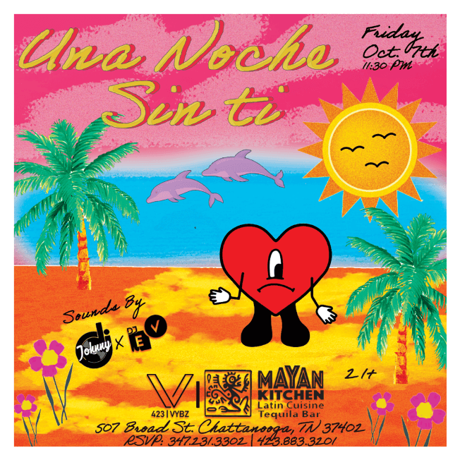 Event - Una Noche Sin Ti @MayanKitchen - Chattanooga, Tennessee - October 7, 2022 | concert tickets