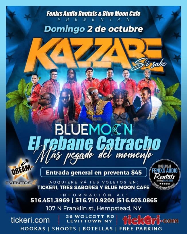 Event - KAZZABE  SI SABE EN CONCIERTO ! HEMPSTEAD NEW YORK - Hempstead, New York - October 2, 2022 | concert tickets