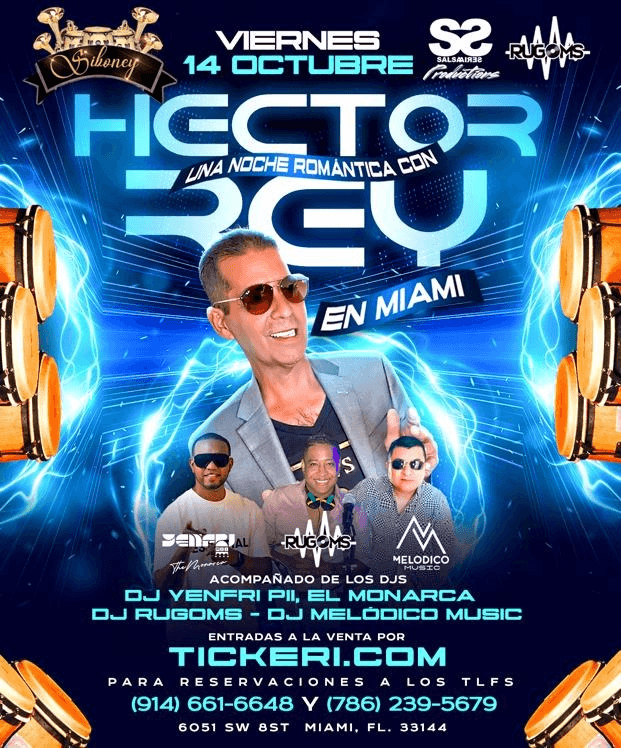 Event - HECTOR REY EN CONCIERTO ! WEST MIAMI FL - West Miami, Florida - October 14, 2022 | concert tickets