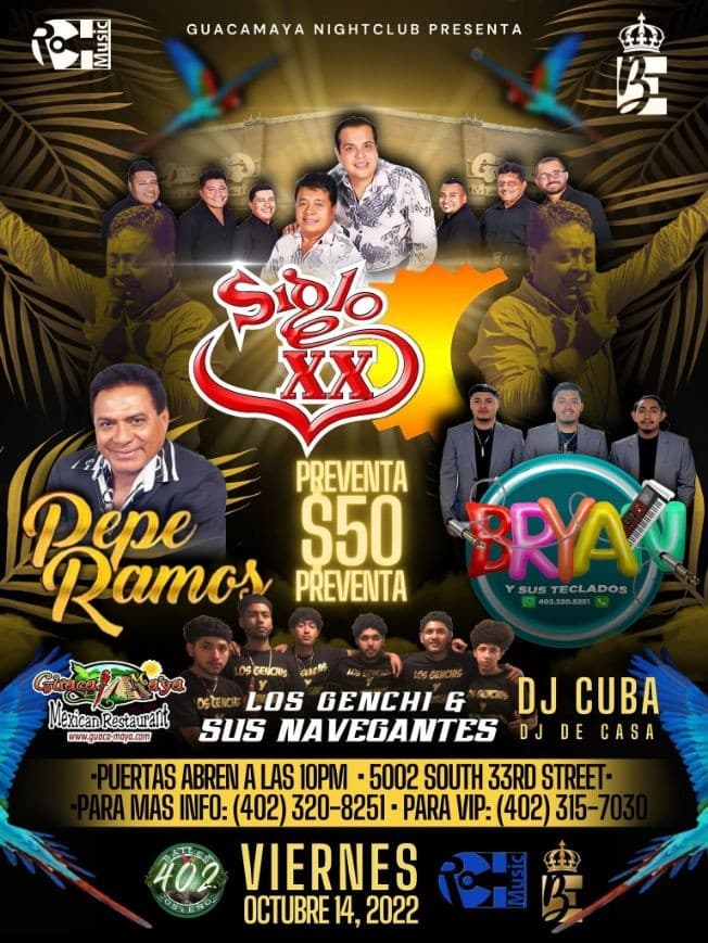 Event - GRUPO SIGLO XX , PEPE RAMOS , BRYAN Y SUS TECLADOS EN VIVO ! OMAHA NEBRASKA - Omaha, Nebraska - October 14, 2022 | concert tickets
