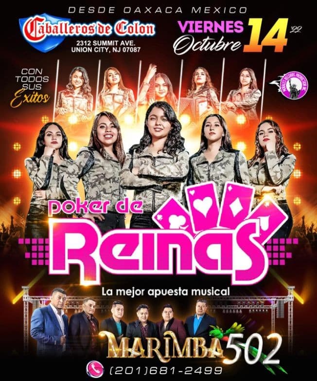 Event - POKER DE REINAS ,  MARIMBA 502 EN VIVO ! UNION CITY NEW JERSEY - Union City, New Jersey - October 14, 2022 | concert tickets