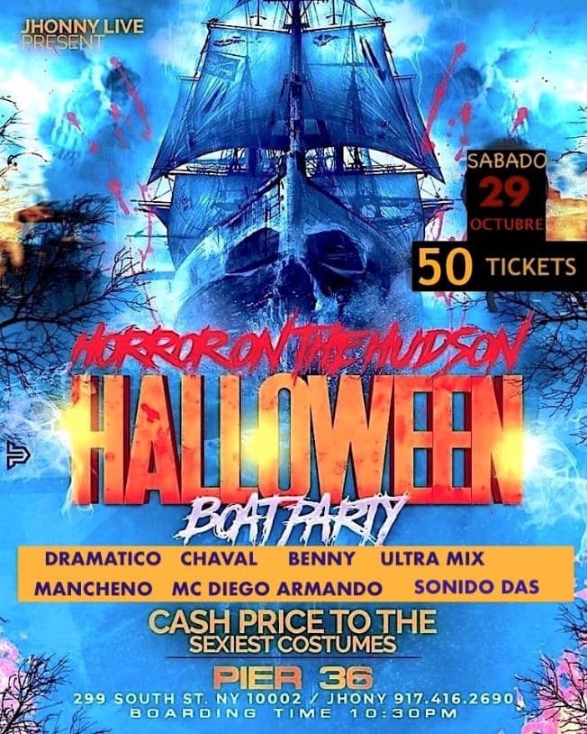 Event - HORROR ON THE HUDSON  HALLOWEEN BOAT PARTY - New York, New York - October 29, 2022 | concert tickets