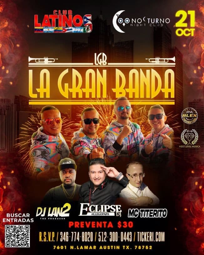 Event - LA GRAN BANDA EN CONCIERTO! AUSTIN TEXAS - Austin, Texas - October 21, 2022 | concert tickets