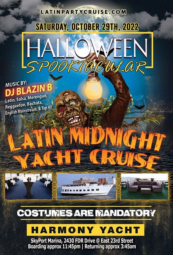Event - Halloween Spooktacular Latin Midnight Yacht Cruise - New York, New York - October 29, 2022 | concert tickets