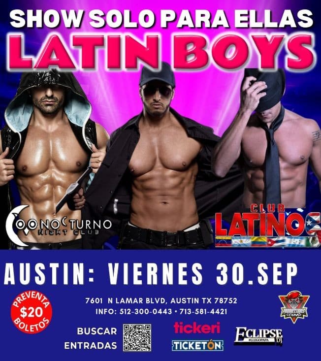 Event - SOLO PARA ELLAS LATIN BOYS (AUSTIN TX)!! Canceled!! - Austin, Texas - September 30, 2022 | concert tickets