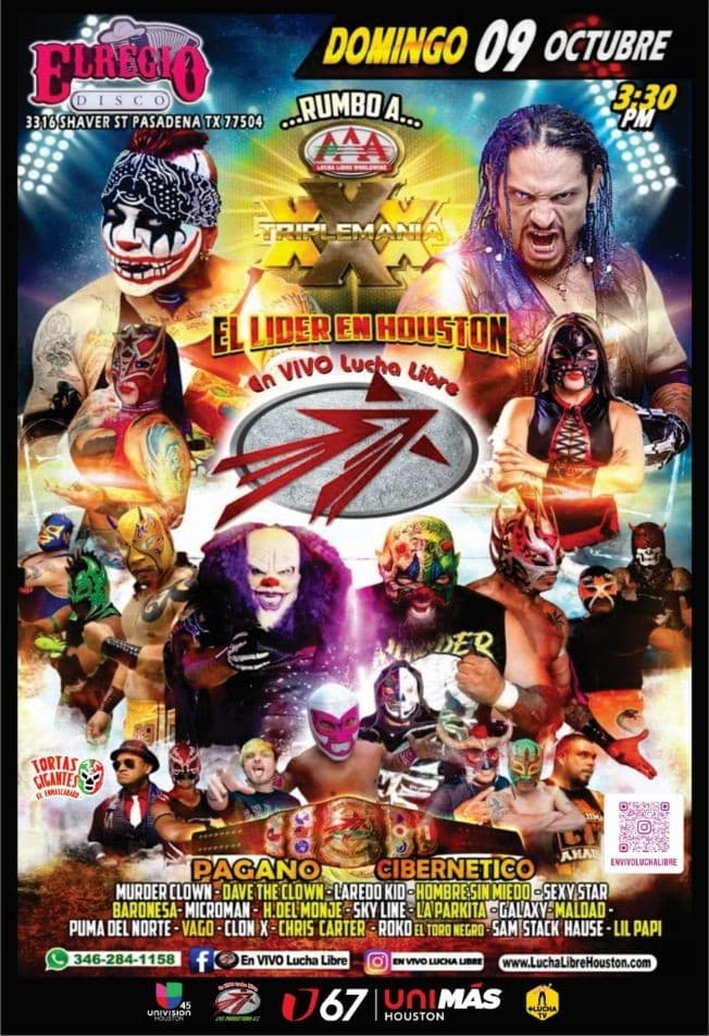 Event - LUCHA LIBRE- RUMBO A TRIPLEMANIA- HOUSTON TEXAS - Pasadena, Texas - October 9, 2022 | concert tickets