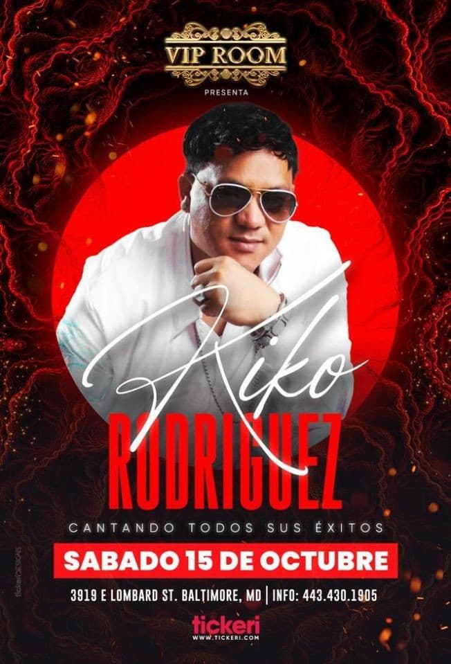 Event - KIKO RODRIGUEZ EN CONCIERTO ! BALTIMORE MARYLAND - Baltimore, Maryland - 15 de octubre de 2022 | concert tickets
