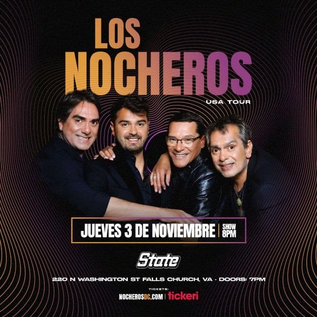 Event - LOS NOCHEROS EN CONCIERTO ! FALLS CHURCH VIRGINIA - Falls Church, Virginia - November 3, 2022 | concert tickets