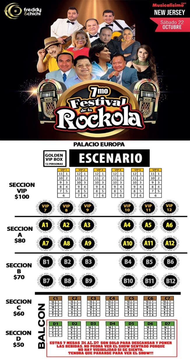 Event - FESTIVAL DE LA ROCKOLA EN NEW JERSEY 2022 - Newark, New Jersey - October 22, 2022 | concert tickets
