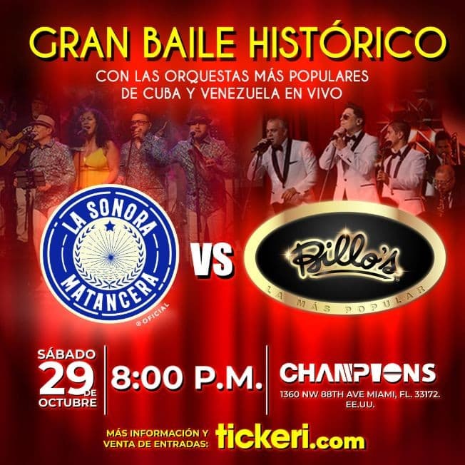 Event - La Sonora Matancera vs Billos Caracas Boys " Gran Baile Historico " - Doral, Florida - October 29, 2022 | concert tickets