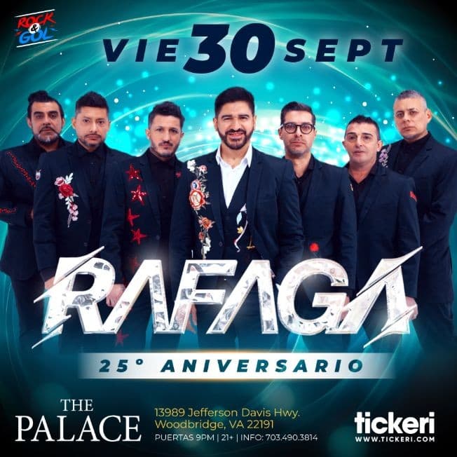 Event - RAFAGA EN VIRGINIA - Woodbridge, Virginia - September 30, 2022 | concert tickets