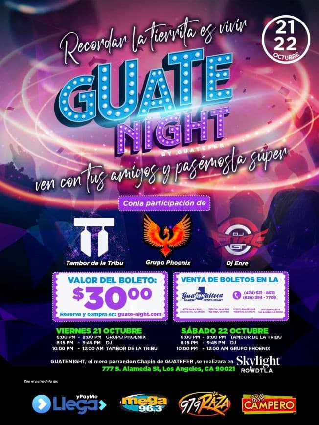 Event - GUATE NIGHT LOS ANGELES CALIFORNIA - Los Angeles, California - October 21, 2022 | concert tickets