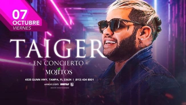 Event - Concierto del TAIGER - Tampa, Florida - October 7, 2022 | concert tickets