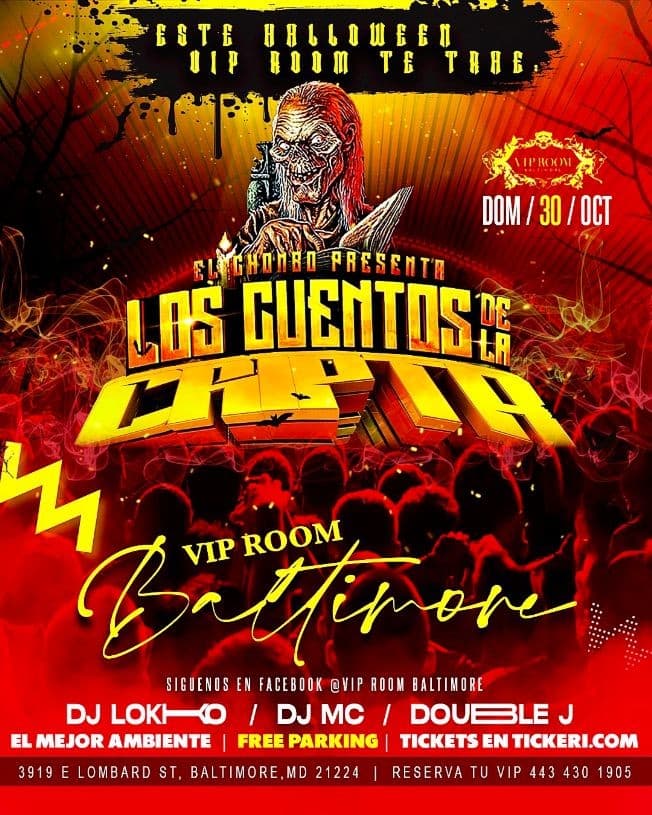 Event - Los Cuentos De La Cripta decienden en Baltimore para una noche de Halloween - Habrá premios para el mejor disfraz - Baltimore, Maryland - October 30, 2022 | concert tickets