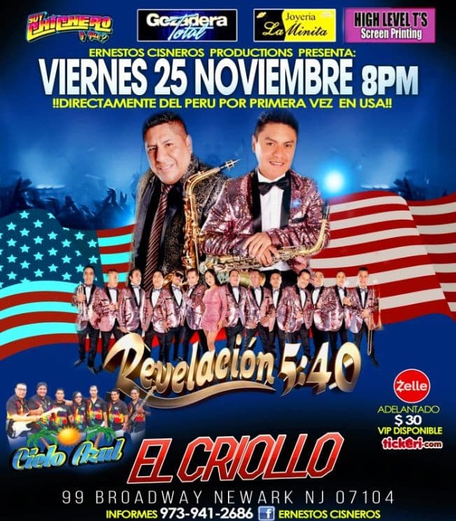 Event - REVELACION.          5:40 EN NEW JERSEY - Newark, New Jersey - November 25, 2022 | concert tickets