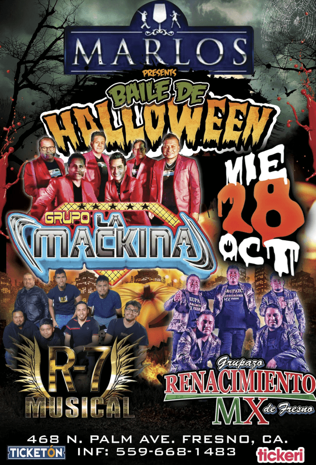 Event - BAILE DE HALLOWEEN - FRESNO CA. - Fresno, California - October 28, 2022 | concert tickets
