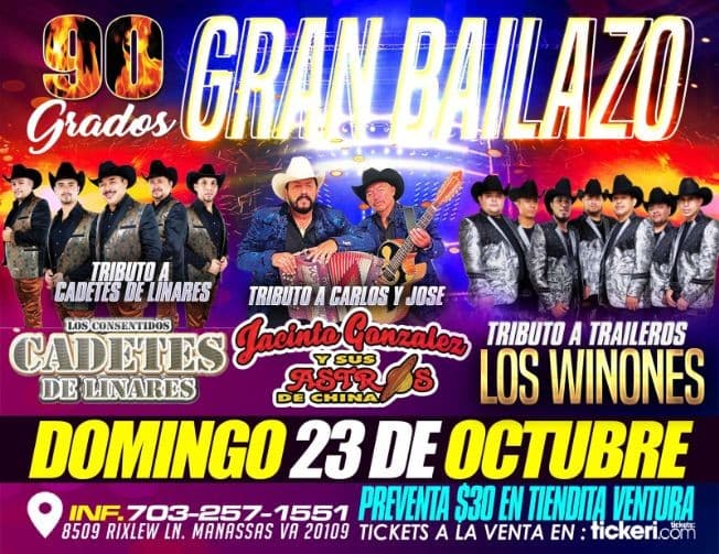 Event - GRAN BAILAZO EN MANASSAS VIRGINIA - Manassas, Virginia - October 23, 2022 | concert tickets
