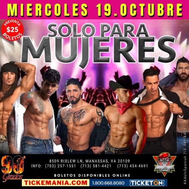 Event - SOLO PARA MUJERES EN MANASSAS VIRGINA - Manassas, Virginia - October 19, 2022 | concert tickets