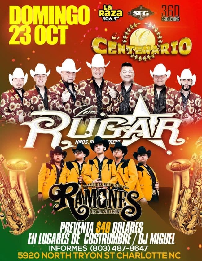 Event - Huapangos time! Los Rugar - Ramones de Nuevo León - Charlotte, North Carolina - October 23, 2022 | concert tickets