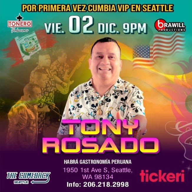 Event - TONY ROSADO EN CONCIERTO ! SEATTLE WASHINGTON - Seattle, Washington - December 2, 2022 | concert tickets