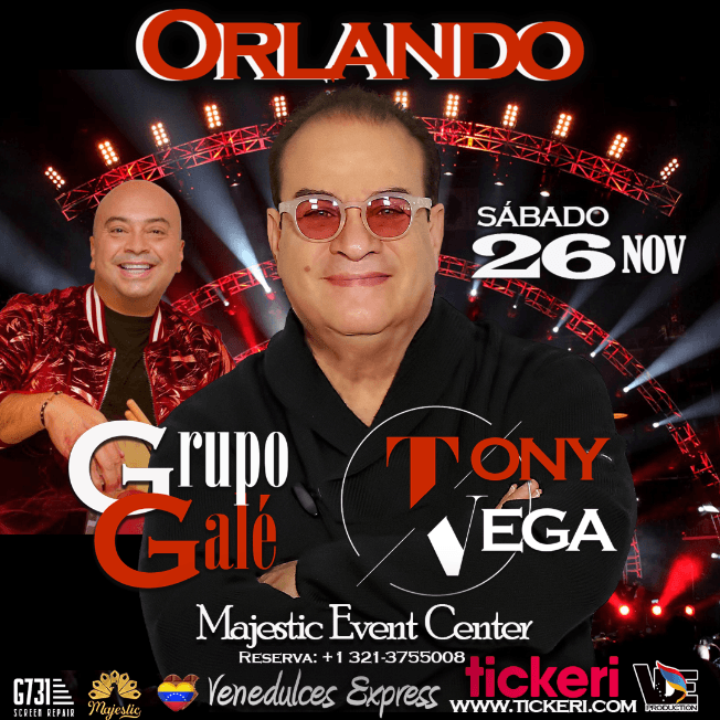 Event - TONY VEGA Y EL GRUPO GALE - ORLANDO - Orlando, Florida - November 26, 2022 | concert tickets