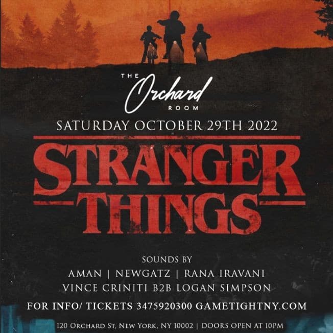 Event - The Orchard Room Saturday night Halloween party General Admission 2022 - New York, New York - October 29, 2022 | concert tickets