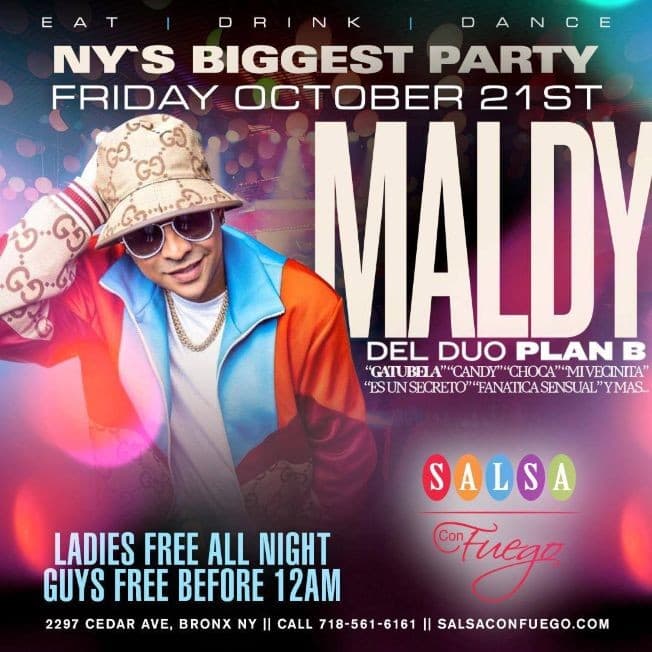 Event - MALDY del duo Plan B - Bronx, New York - October 21, 2022 | concert tickets