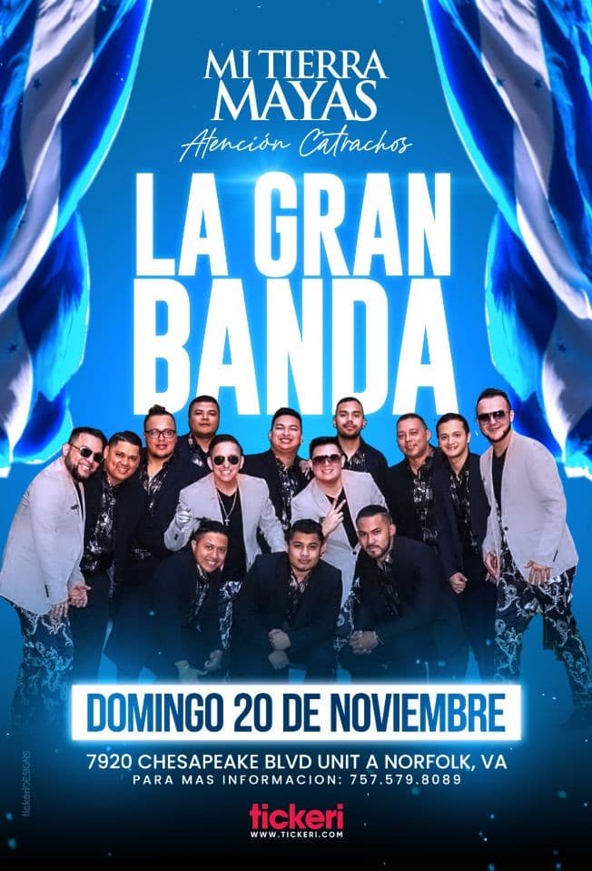 Event - LA GRAN BANDA EN CONCIERTO ! NORFOLK VIRGINIA - Norfolk, Virginia - November 20, 2022 | concert tickets