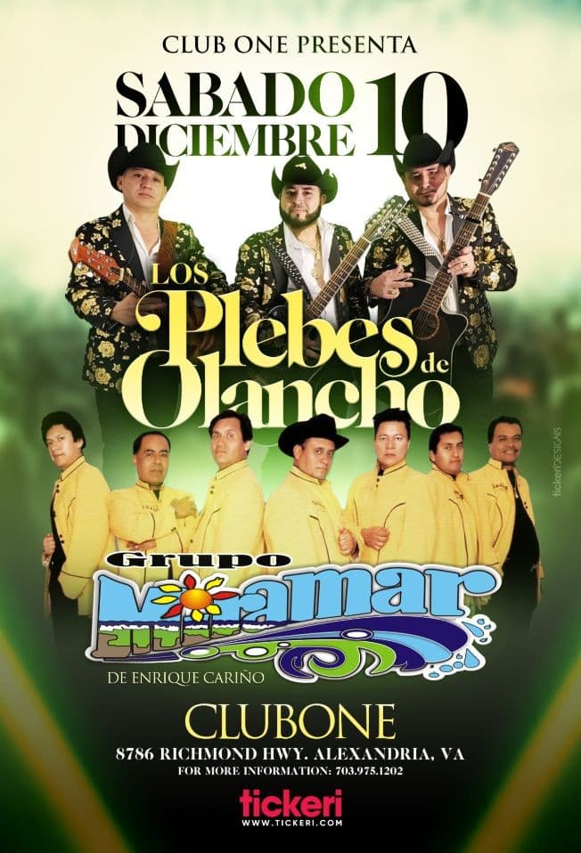 Event - LOS PLEBES DE OLANCHO , GRUPO MIRAMAR EN VIVO ! ALEXANDRIA VIRGINIA - Alexandria, Virginia - December 10, 2022 | concert tickets
