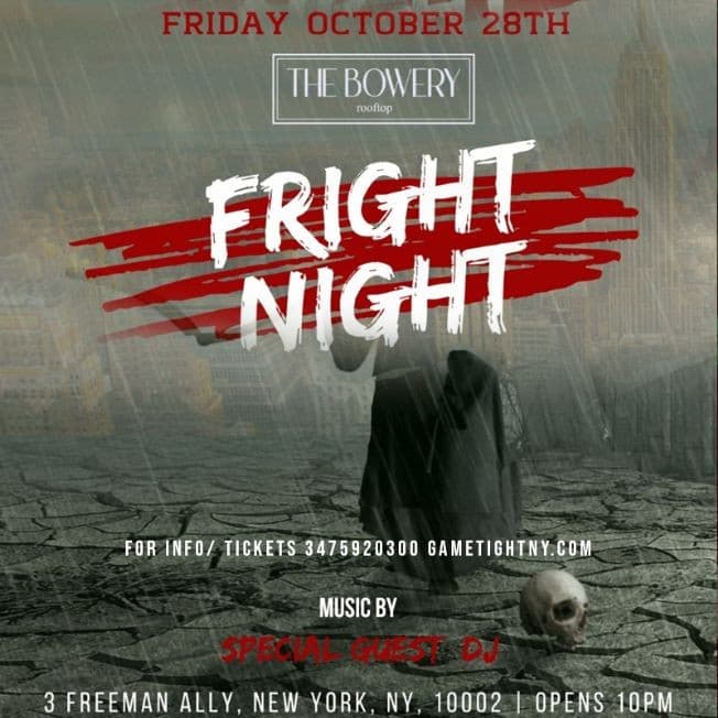 Event - The Bowery Rooftop Halloween Friday party 2022 General Admission - New York, New York - October 28, 2022 | concert tickets
