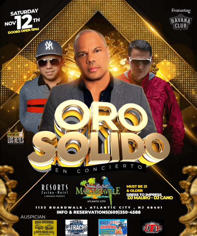 Event - Oro sólido - Atlantic City, New Jersey - November 12, 2022 | concert tickets