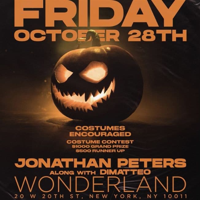 Event - Wonderland NYC Friday Halloween Party General Admission 2022 - New York, New York - October 28, 2022 | concert tickets