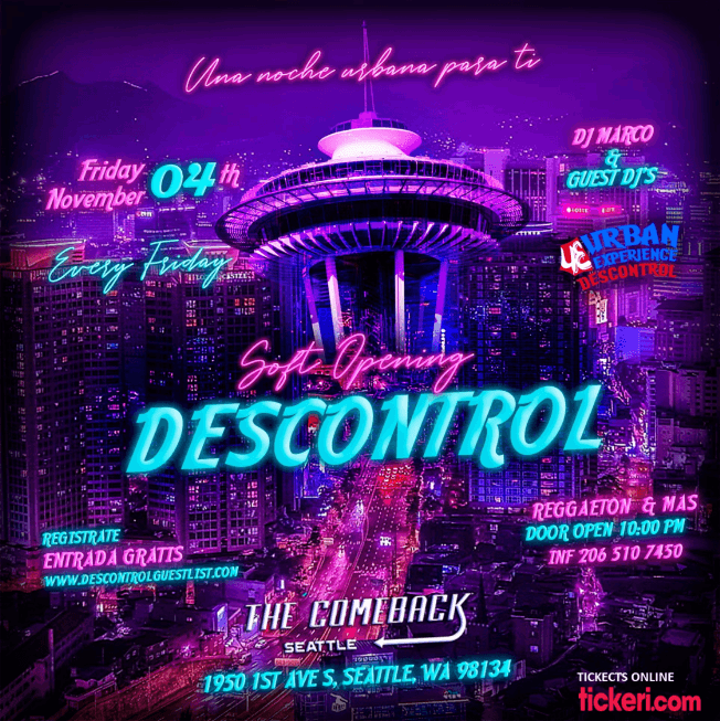 Event - DESCONTROL EN SEATTLE WASHINGTON - Seattle, Washington - November 4, 2022 | concert tickets
