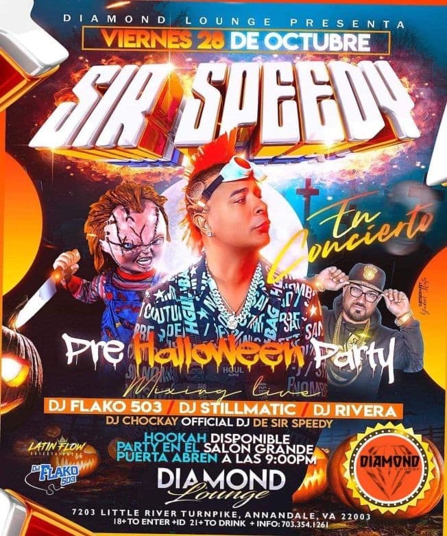 Event - SIR SPEEDY - HALLOWEEN BASH EDITION - Annandale, Virginia - October 28, 2022 | concert tickets