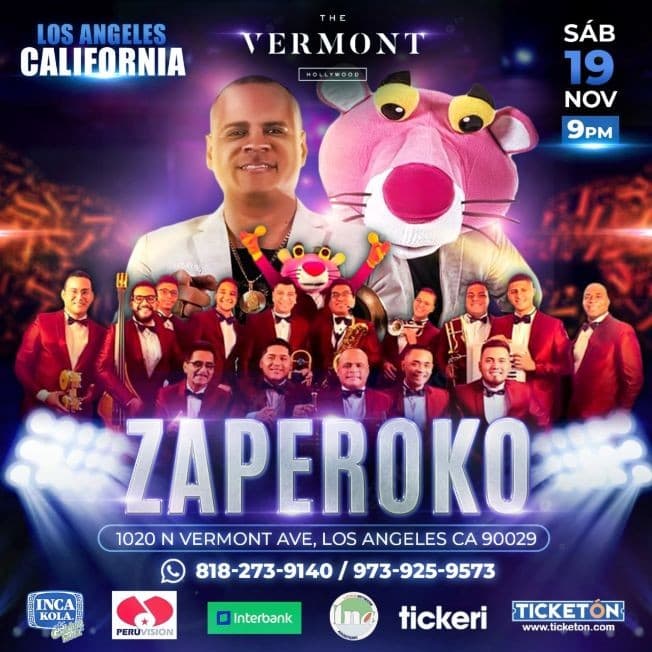 Event - ZAPEROKO EN CONCIERTO! LOS ANGELES CALIFORNIA - Los Angeles, California - November 19, 2022 | concert tickets